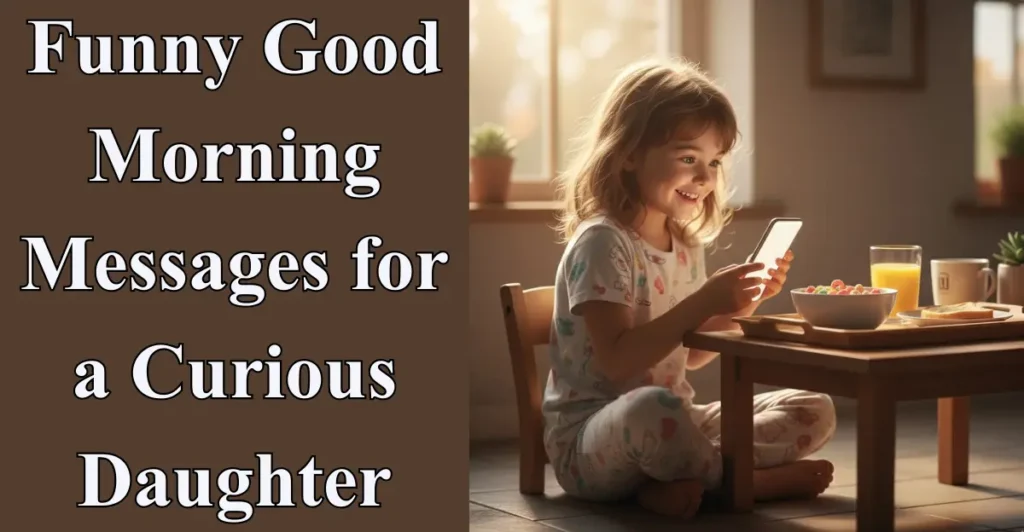 Funny Good Morning Messages for a Curious Daughter