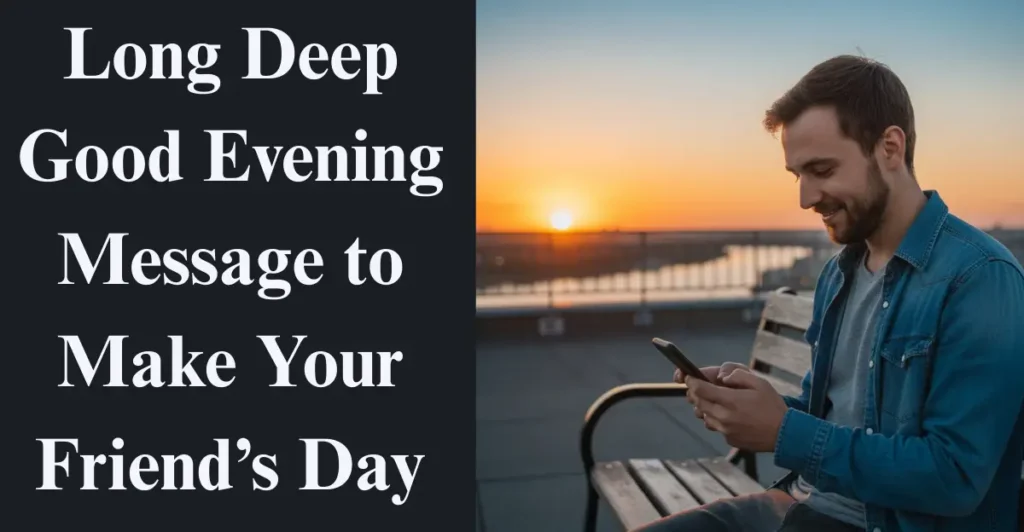 Long Deep Good Evening Message to Make Your Friend’s Day