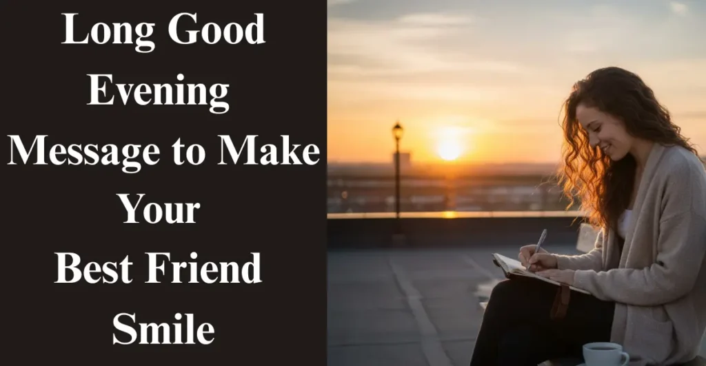 Long Good Evening Message to Make Your Best Friend Smile