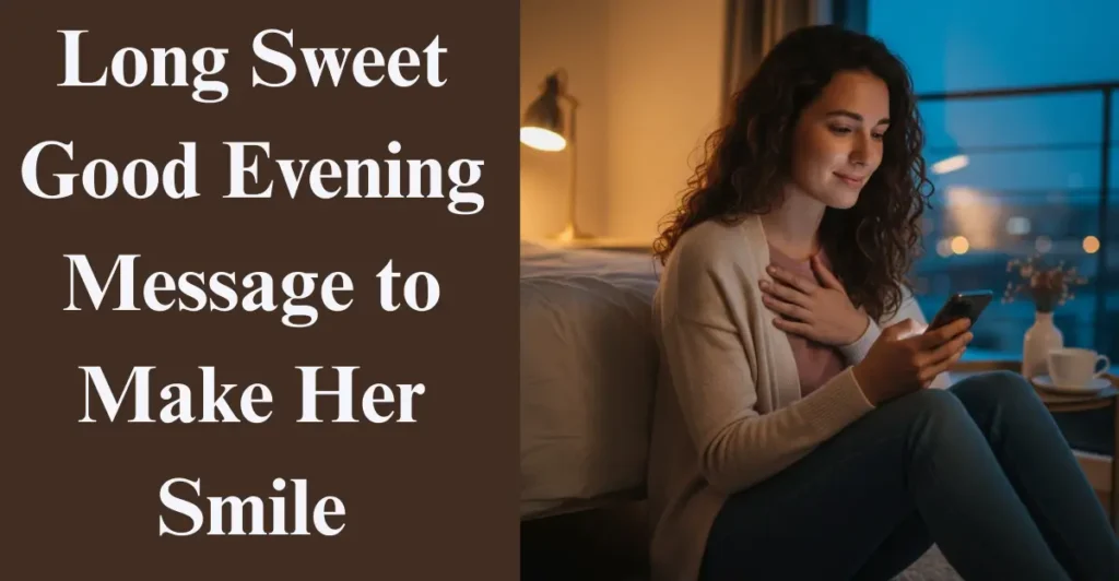 Long Sweet Good Evening Message to Make Her Smile