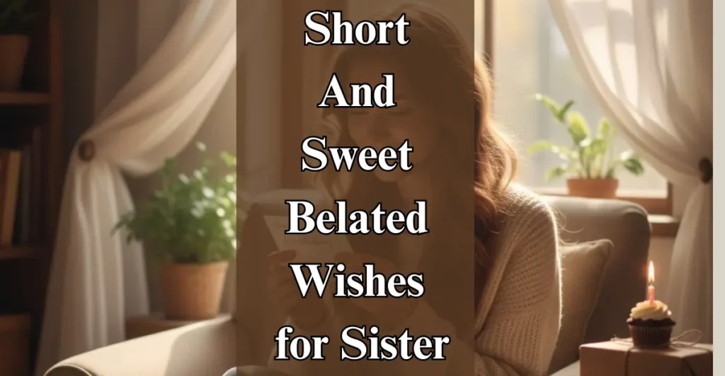 Short & Sweet Belated Wishes for Sister