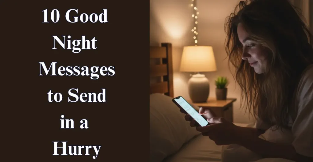 10 Good Night Messages to Send in a Hurry