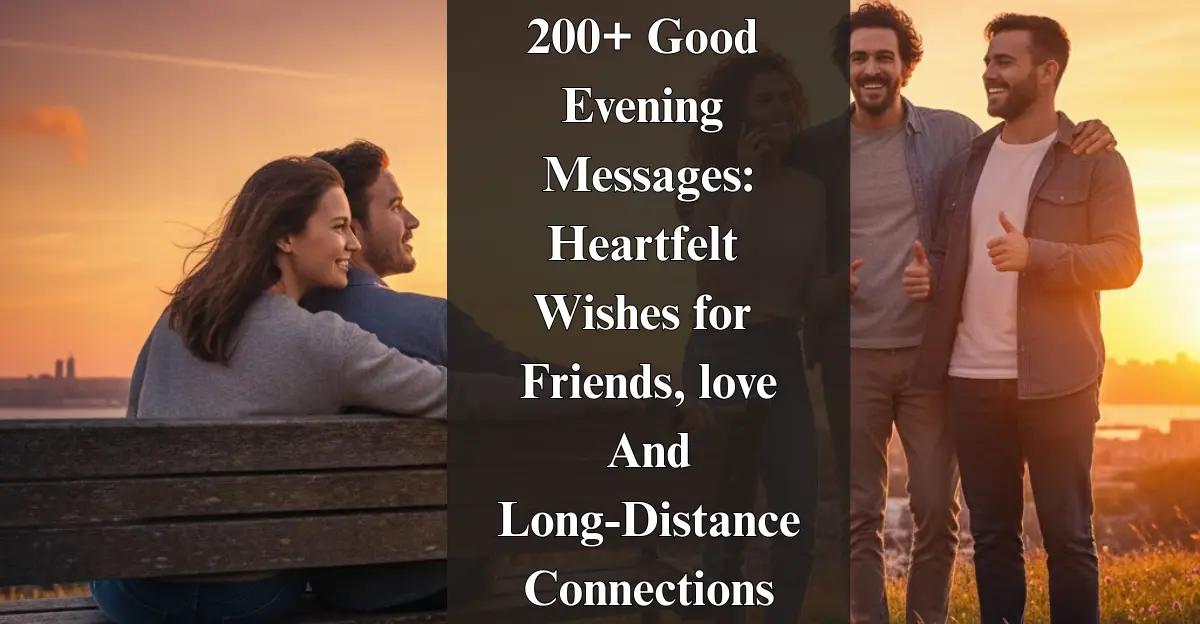 200+ Good Evening Messages: Heartfelt Wishes for Friends, And love
