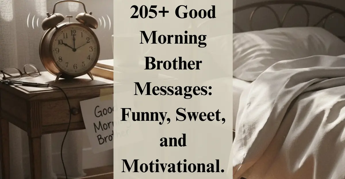 205+ Good Morning Brother Messages: Funny, Sweet, and Motivational.
