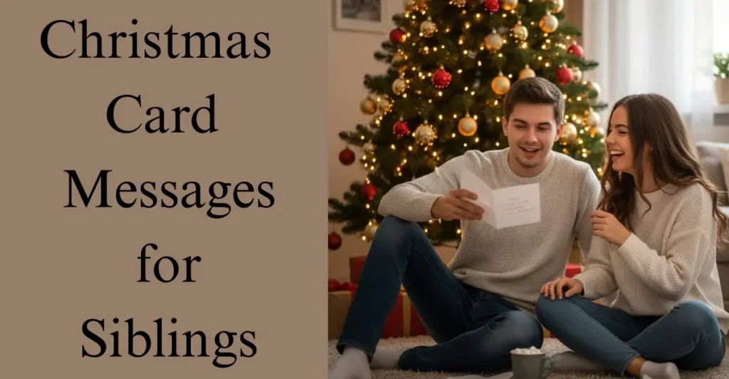 Christmas Card Messages for Siblings