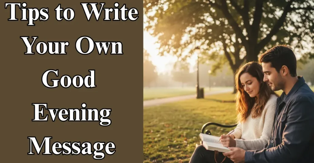 Tips to Write Your Own Good Evening Message
