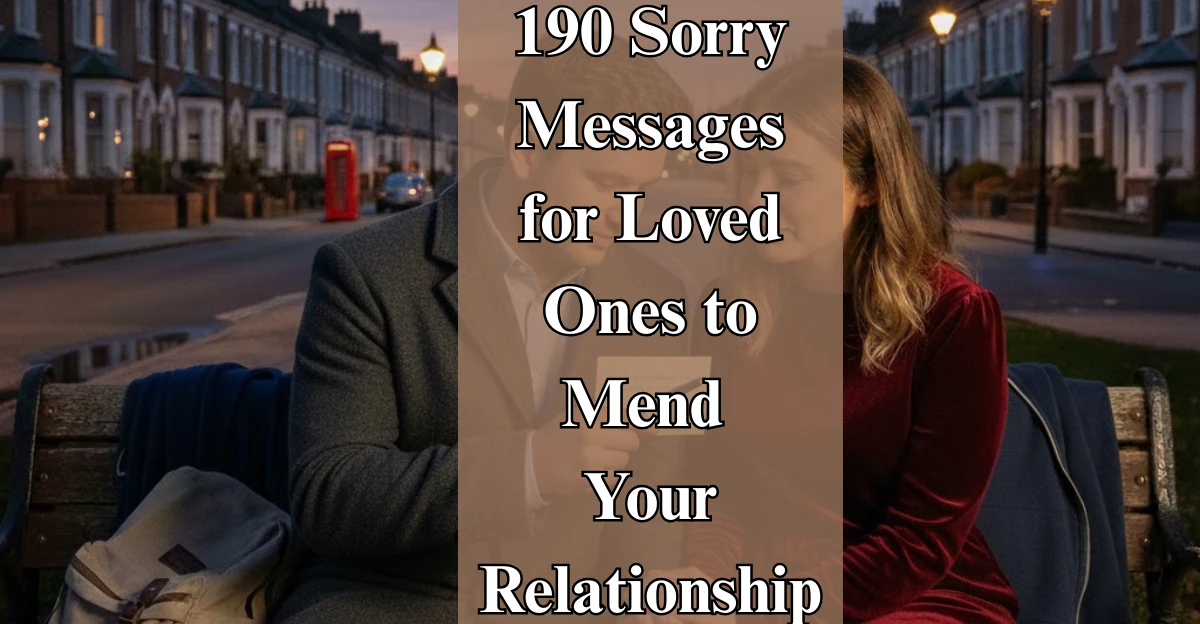 190 Sorry Messages for Loved Ones to Mend Your Relationship