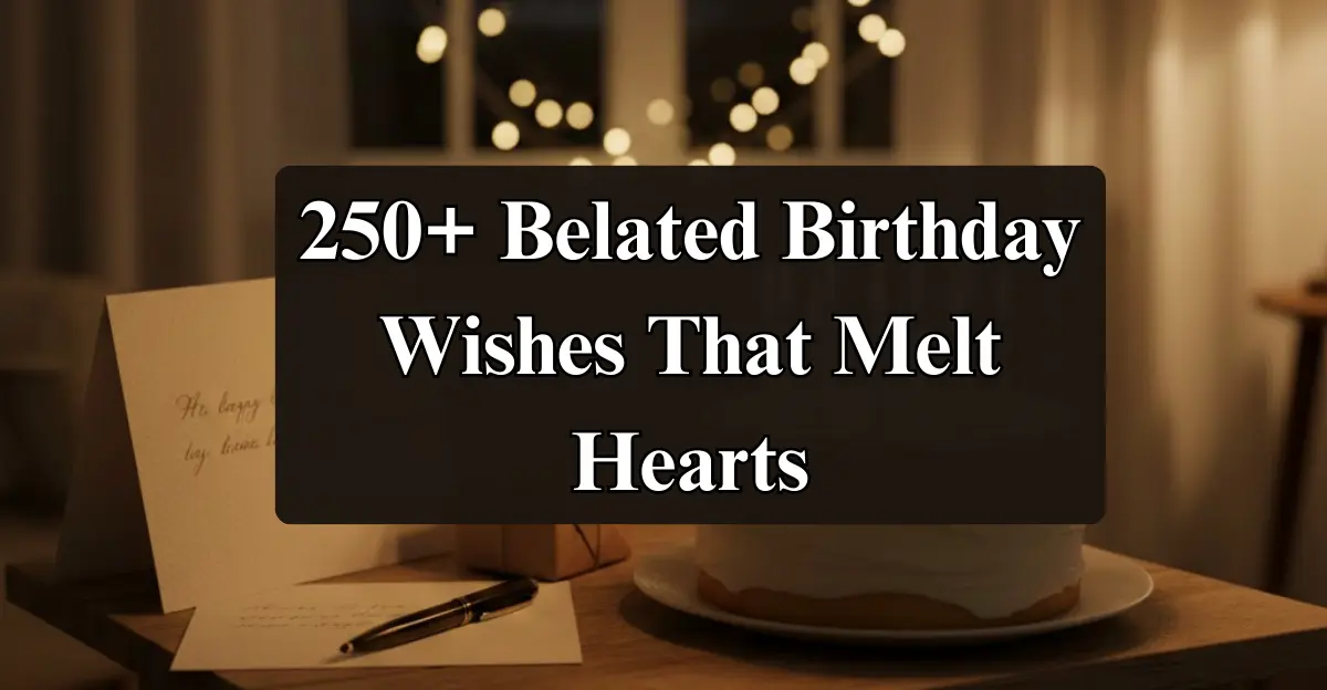 250+ Belated Birthday Wishes That Melt Hearts