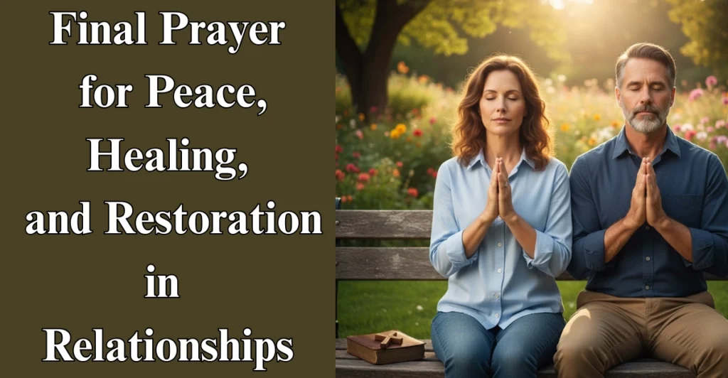 Final Prayer for Peace, Healing, and Restoration in Relationships