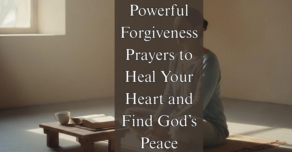 Powerful Forgiveness Prayers to Heal Your Heart and Find God’s Peace