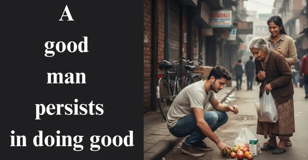 Galatians 6:9 – A good man persists in doing good