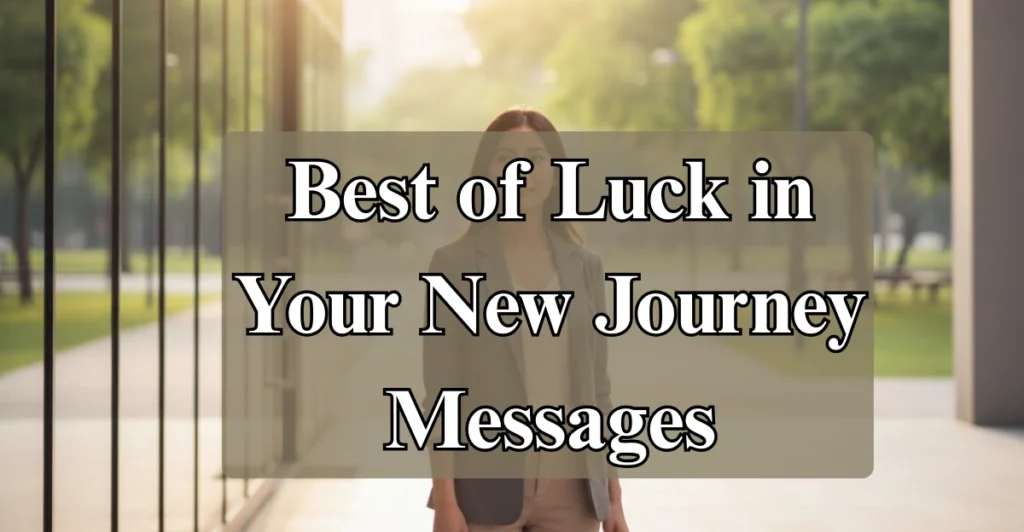 Best of Luck in Your New Journey Messages