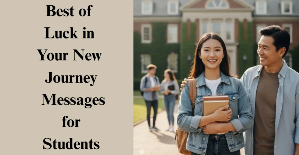 Best of Luck in Your New Journey Messages for Students