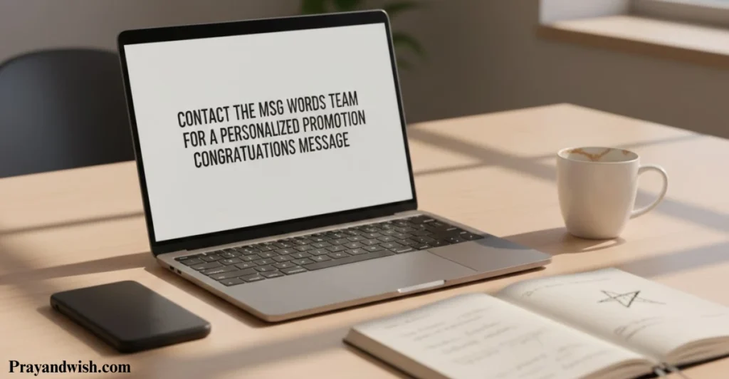 Contact the MSG Words Team for a Personalized Promotion Congratulations Message