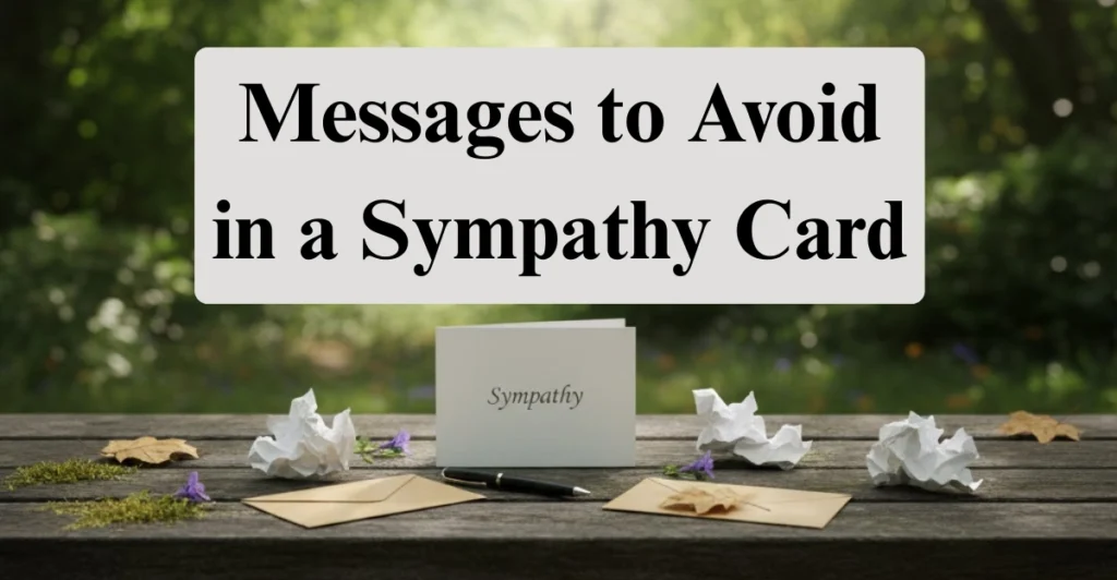 Messages to Avoid in a Sympathy Card