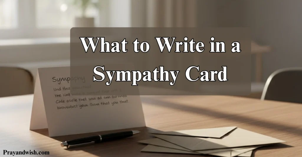 What to Write in a Sympathy Card