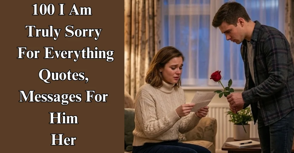 100 I Am Truly Sorry For Everything Quotes, Messages For Him/ Her