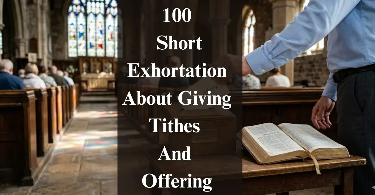 100 Short Exhortation About Giving Tithes And Offering