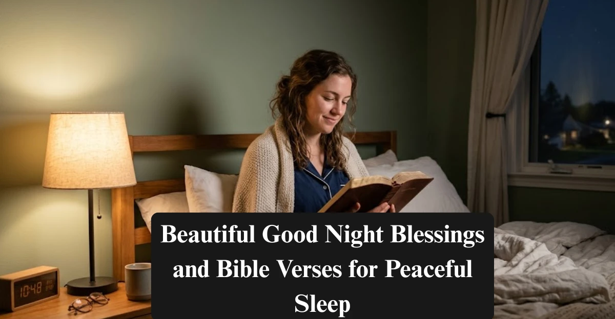 Beautiful Good Night Blessings and Bible Verses for Peaceful Sleep