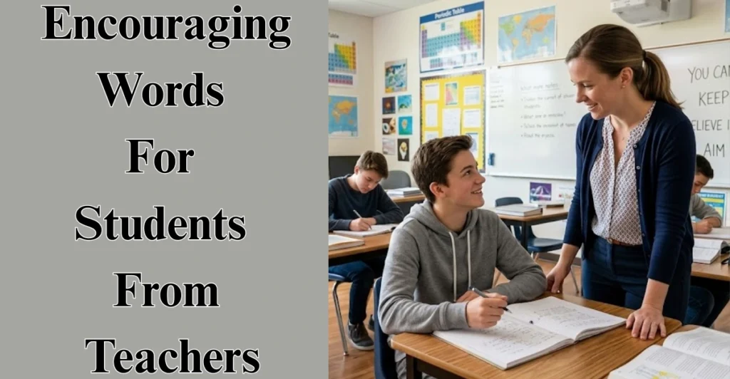 Encouraging Words For Students From Teachers