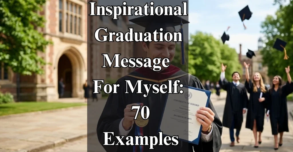 Inspirational Graduation Message For Myself: 70 Examples