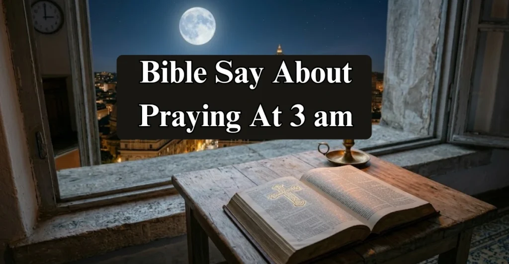 What Does The Bible Say About Praying At 3 am