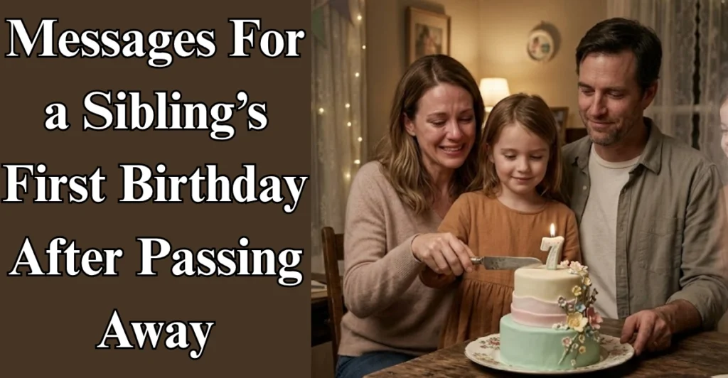 Messages For a Sibling’s First Birthday After Passing Away