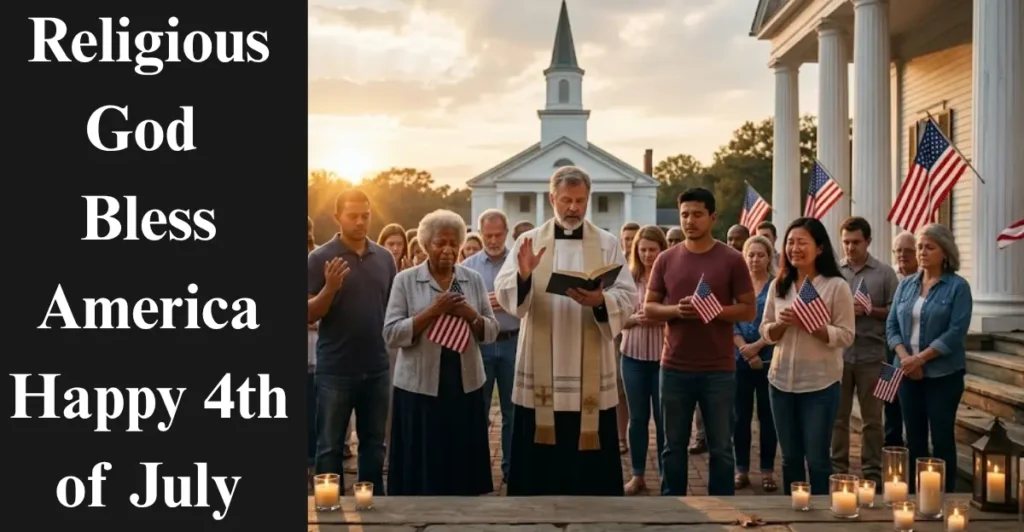 Religious God Bless America Happy 4th of July