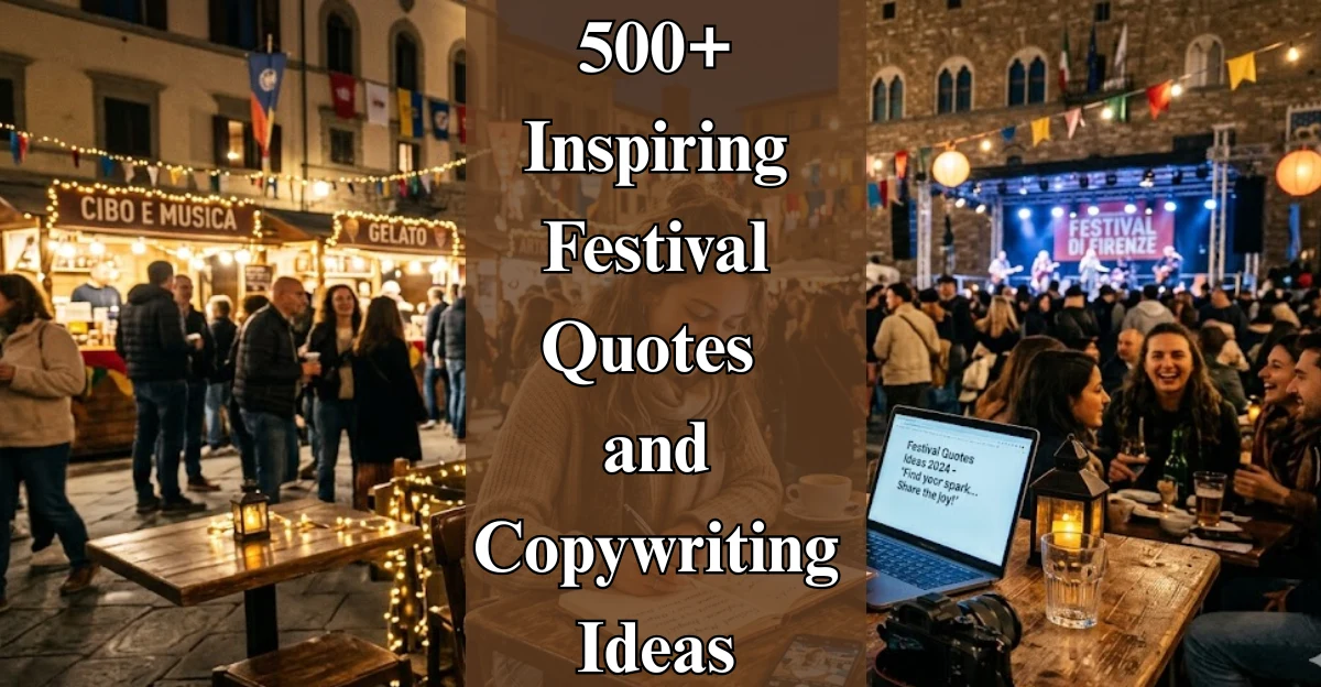 500+ Inspiring Festival Quotes and Copywriting Ideas