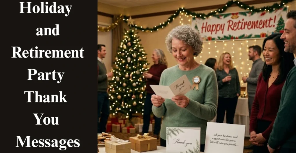 Holiday and Retirement Party Thank You Messages