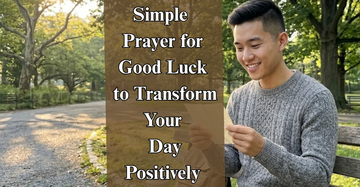 Simple Prayer for Good Luck to Transform Your Day Positively