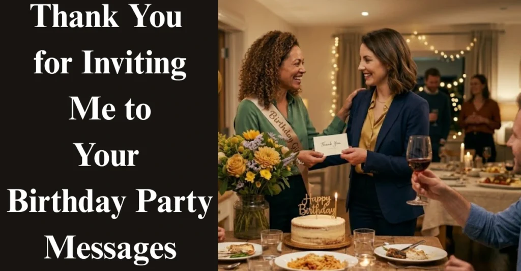 Thank You for Inviting Me to Your Birthday Party Messages