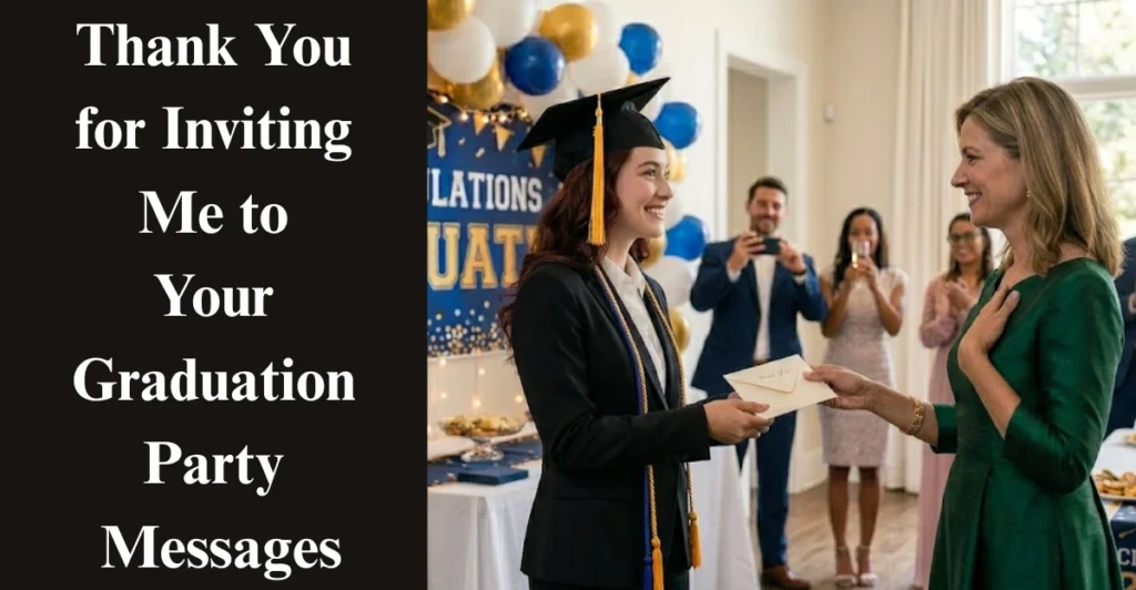 Thank You for Inviting Me to Your Graduation Party Messages