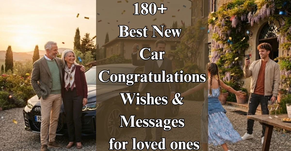 180+ Best New Car Congratulations Wishes & Messages for loved ones