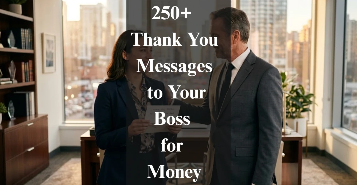 250+ Thank You Messages to Your Boss for Money